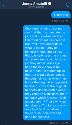 Message de Holly Marie Combs sur le reboot de Charmed